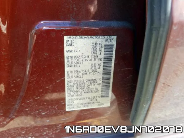 1N6AD0EV8JN702078 фото 2