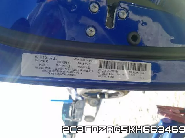 2C3CDZAG5KH663469 фото 2