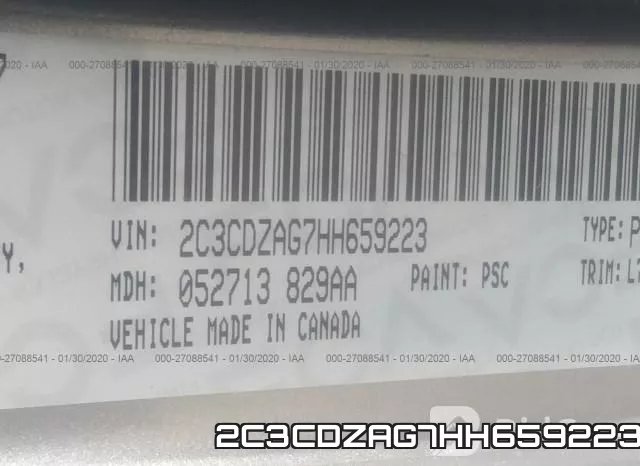 2C3CDZAG7HH659223 фото 10