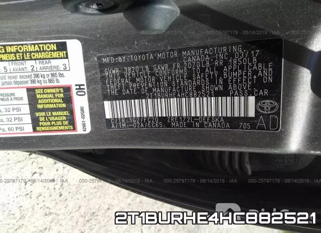 2T1BURHE4HC882521 фото 10