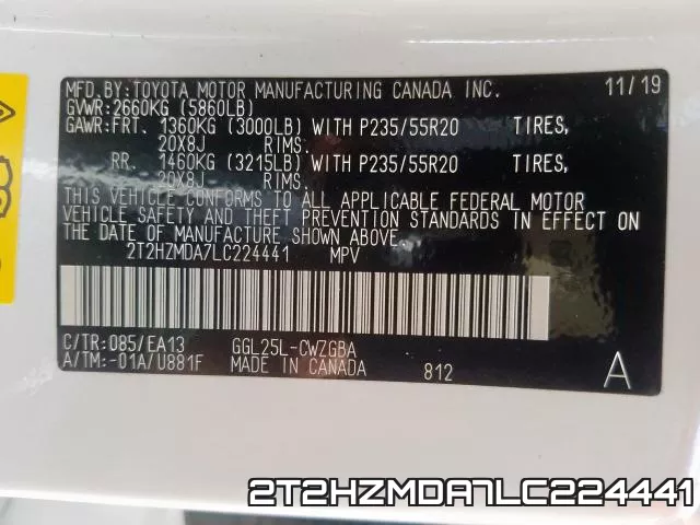 2T2HZMDA7LC224441 фото 2