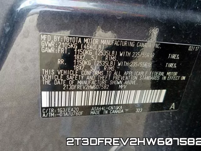 2T3DFREV2HW607582 фото 2