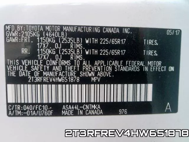 2T3RFREV4HW651878 фото 2