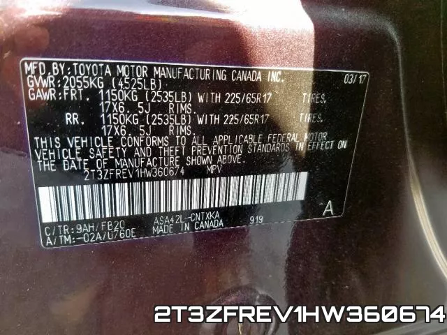 2T3ZFREV1HW360674 фото 2