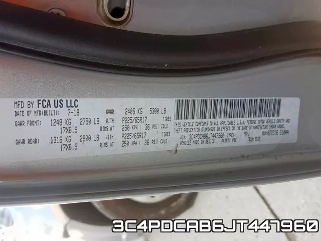 3C4PDCAB6JT447960 фото 2