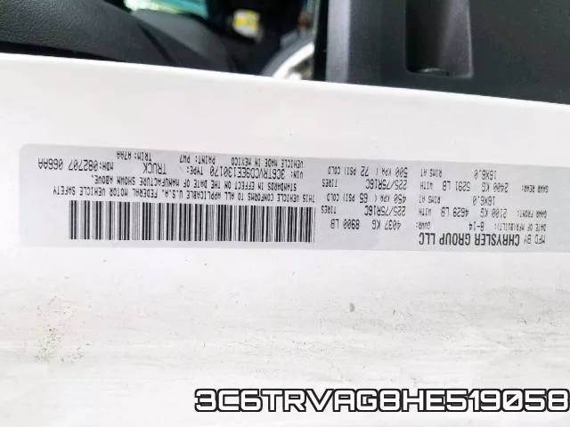 3C6TRVAG8HE519058 фото 2