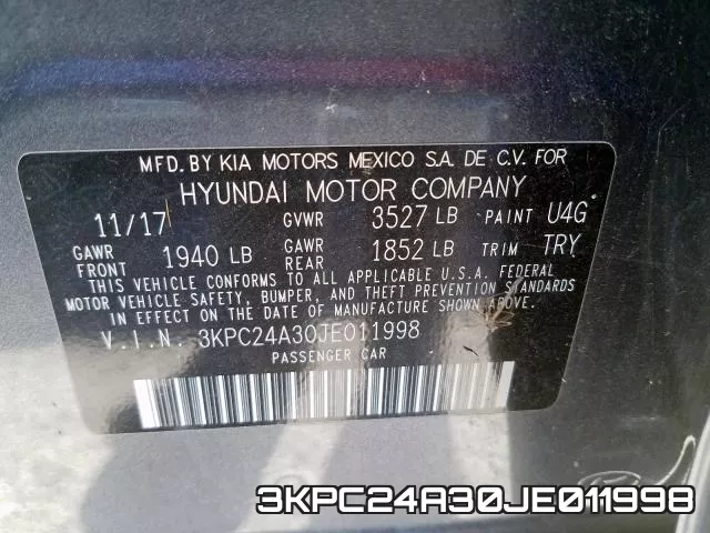 3KPC24A30JE011998 фото 2