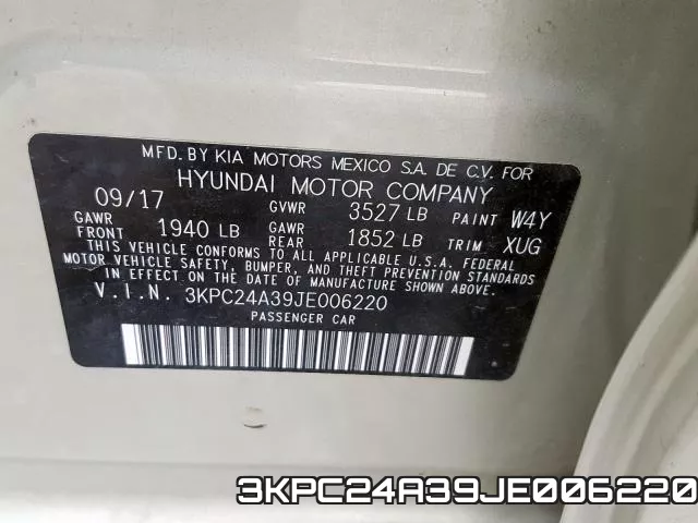 3KPC24A39JE006220 фото 2