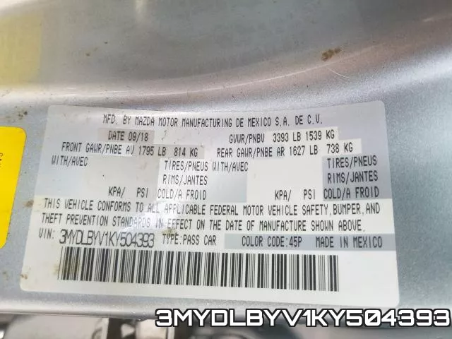 3MYDLBYV1KY504393 фото 2