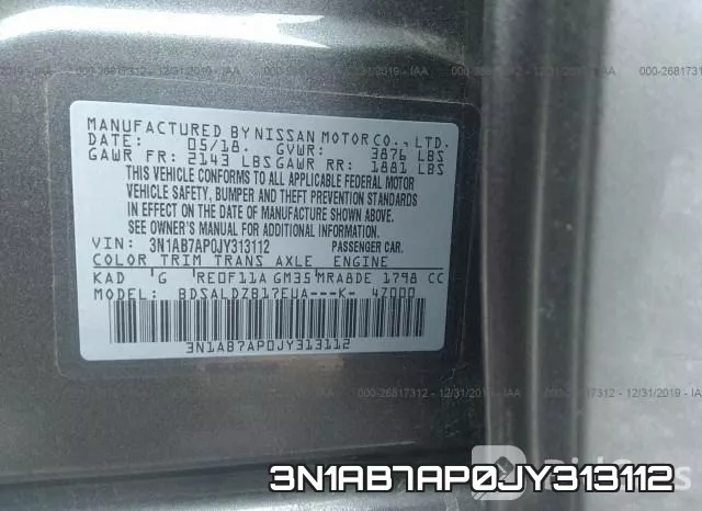 3N1AB7AP0JY313112 фото 10