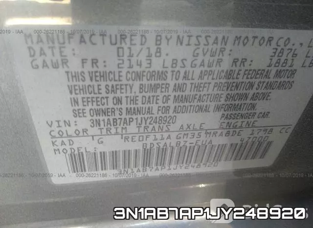 3N1AB7AP1JY248920 фото 10
