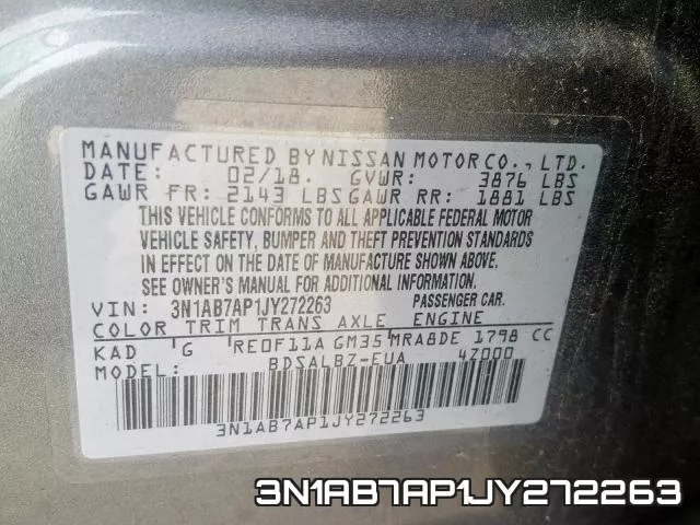 3N1AB7AP1JY272263 фото 2
