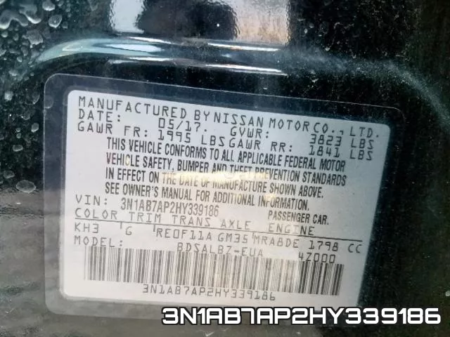 3N1AB7AP2HY339186 фото 2