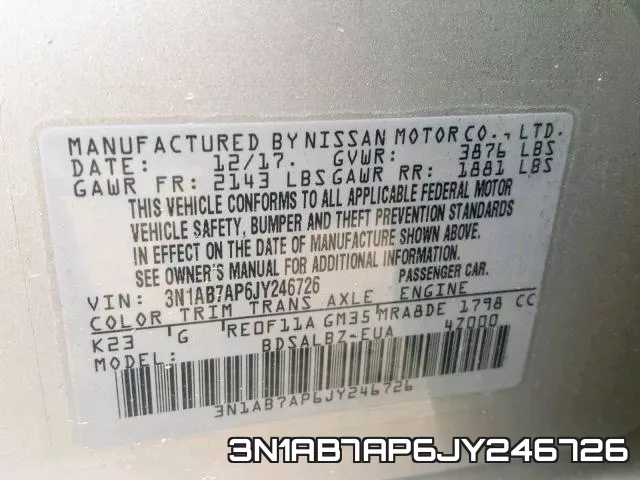3N1AB7AP6JY246726 фото 2