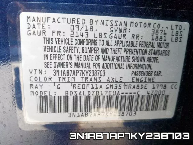 3N1AB7AP7KY238703 фото 2