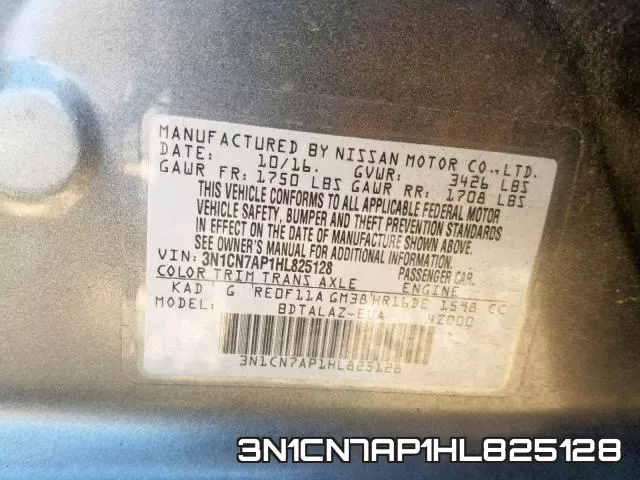 3N1CN7AP1HL825128 фото 2