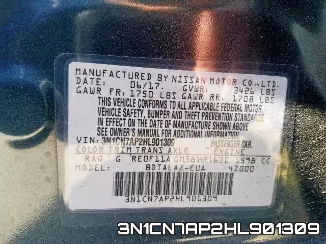 3N1CN7AP2HL901309 фото 2
