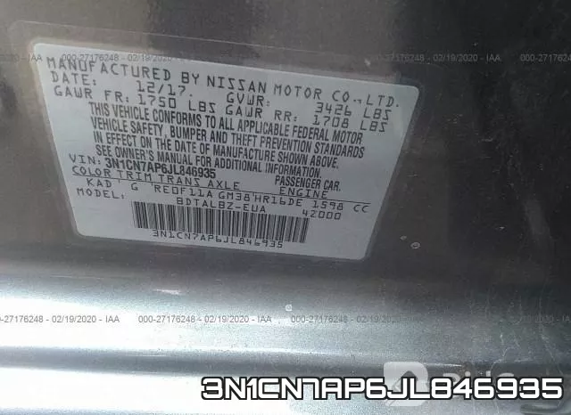 3N1CN7AP6JL846935 фото 10