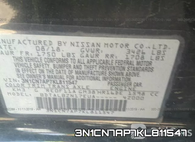 3N1CN7AP7KL811547 фото 10