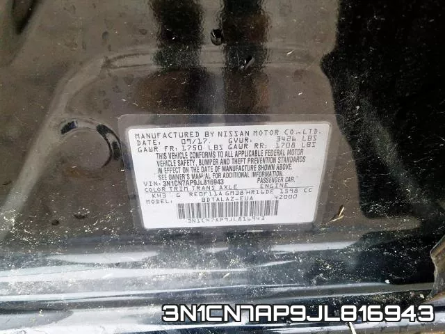 3N1CN7AP9JL816943 фото 2