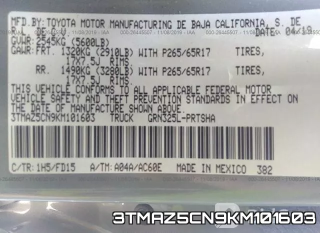 3TMAZ5CN9KM101603 фото 10