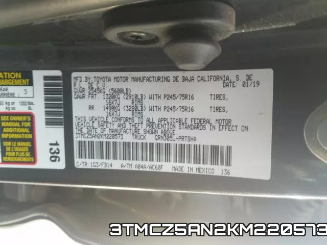 3TMCZ5AN2KM220573 фото 2