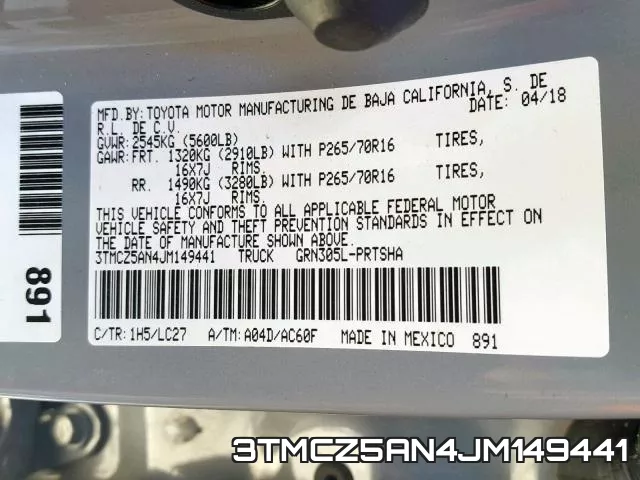 3TMCZ5AN4JM149441 фото 2