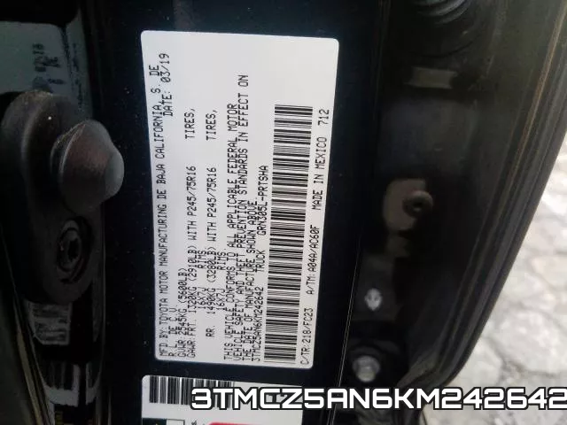 3TMCZ5AN6KM242642 фото 2