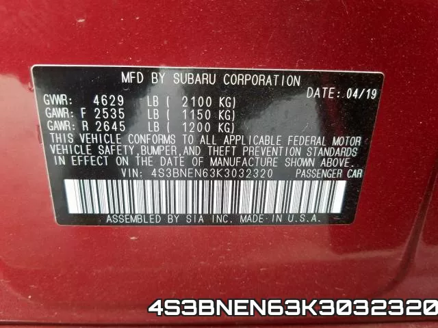 4S3BNEN63K3032320 фото 2