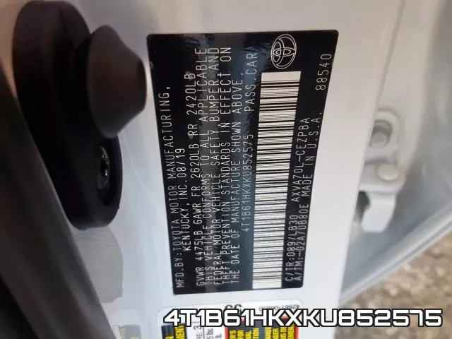 4T1B61HKXKU852575 фото 2