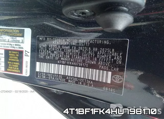 4T1BF1FK4HU798170 фото 10