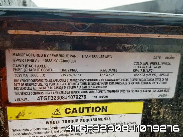 4TGF32308J1079276 фото 2