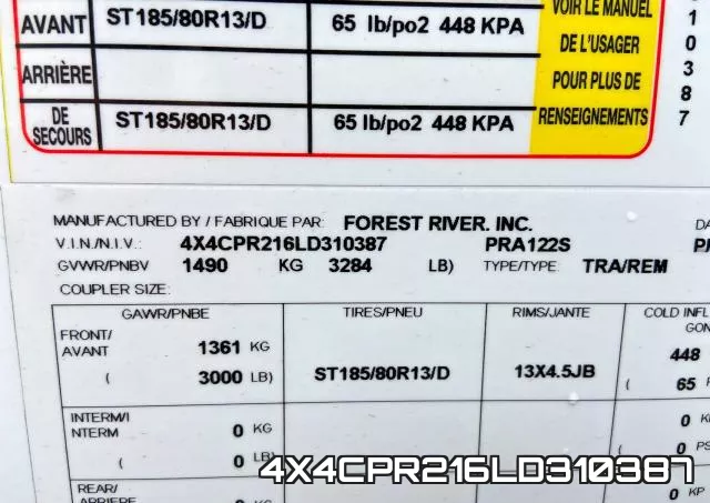 4X4CPR216LD310387 фото 2