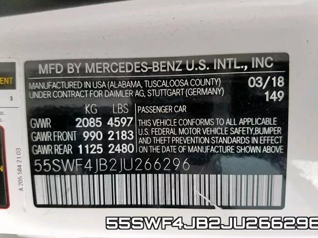 55SWF4JB2JU266296 фото 2