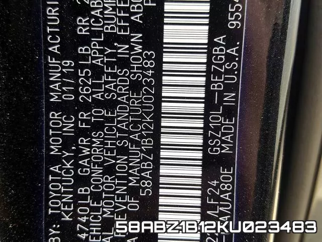 58ABZ1B12KU023483 фото 2