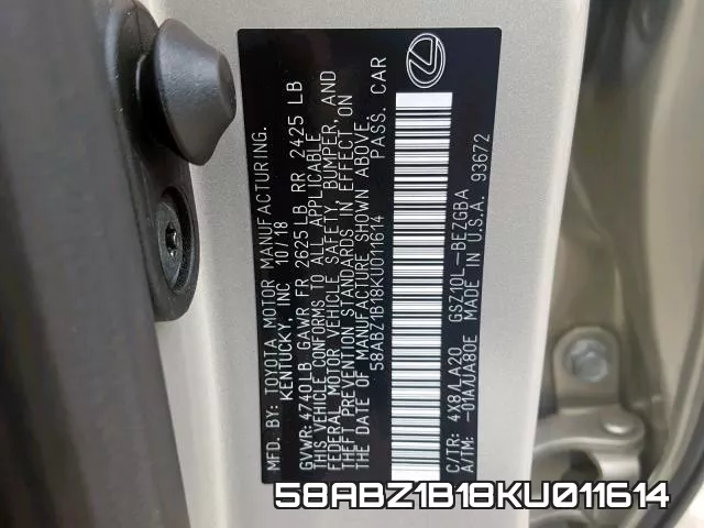 58ABZ1B18KU011614 фото 2