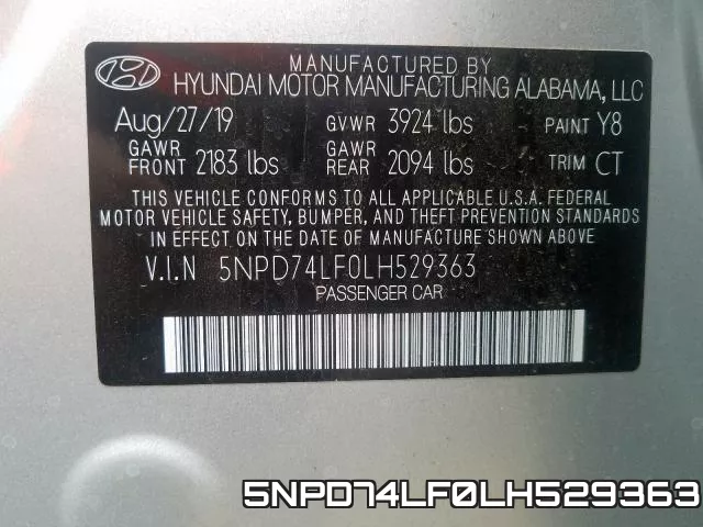 5NPD74LF0LH529363 фото 2