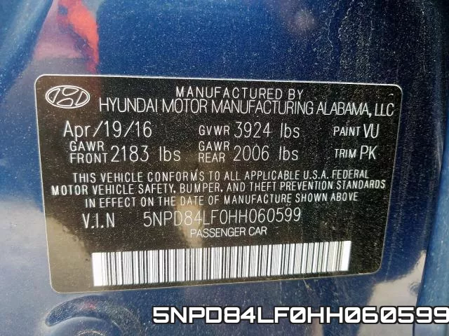 5NPD84LF0HH060599 фото 2