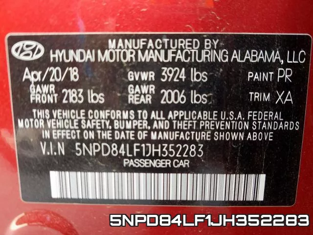 5NPD84LF1JH352283 фото 2