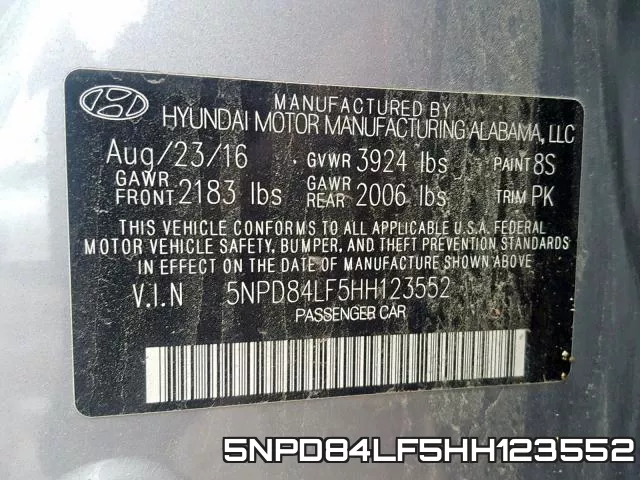 5NPD84LF5HH123552 фото 2