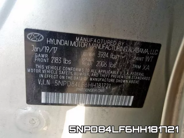5NPD84LF6HH181721 фото 2