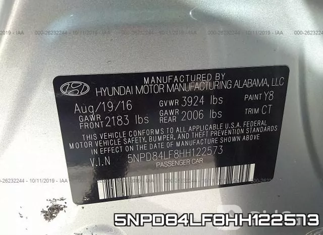 5NPD84LF8HH122573 фото 10