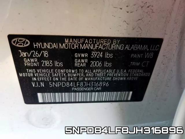 5NPD84LF8JH316896 фото 2
