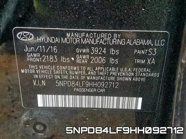 5NPD84LF9HH092712 фото 2