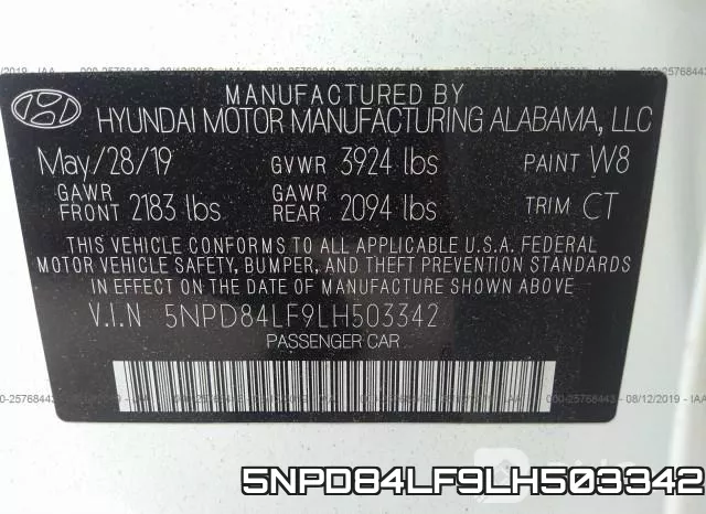 5NPD84LF9LH503342 фото 10
