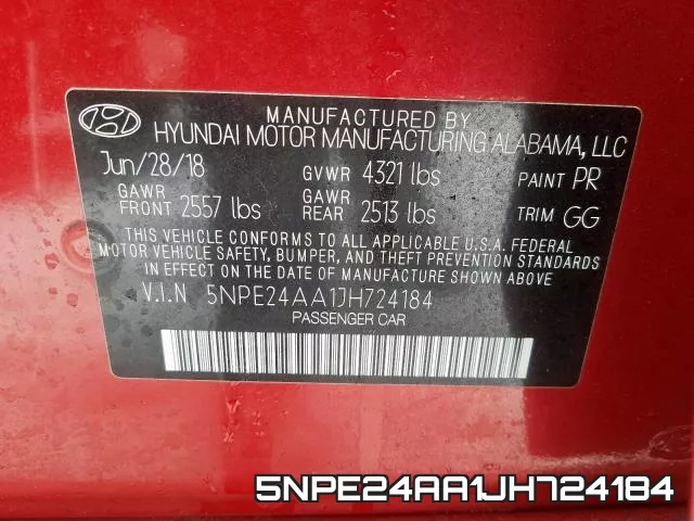 5NPE24AA1JH724184 фото 2