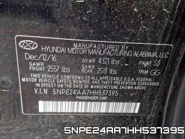 5NPE24AA7HH537395 фото 2