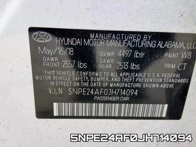 5NPE24AF0JH714094 фото 2