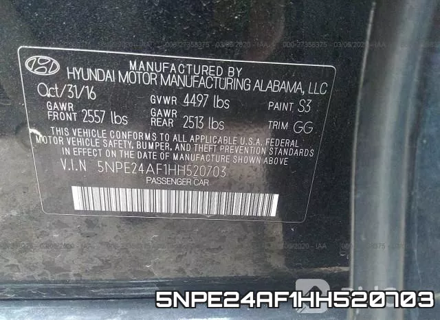 5NPE24AF1HH520703 фото 10