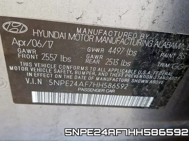 5NPE24AF7HH586592 фото 2
